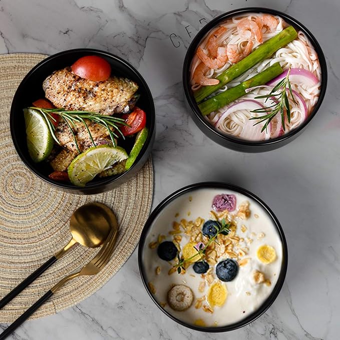 Black Matte Deep All Purpose Bowls