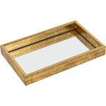 Versatile Gold Border Elegant Decor Mirror Tray