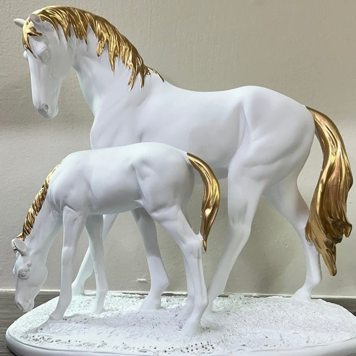 Horse And Pony Statue Figurine | Home Décor