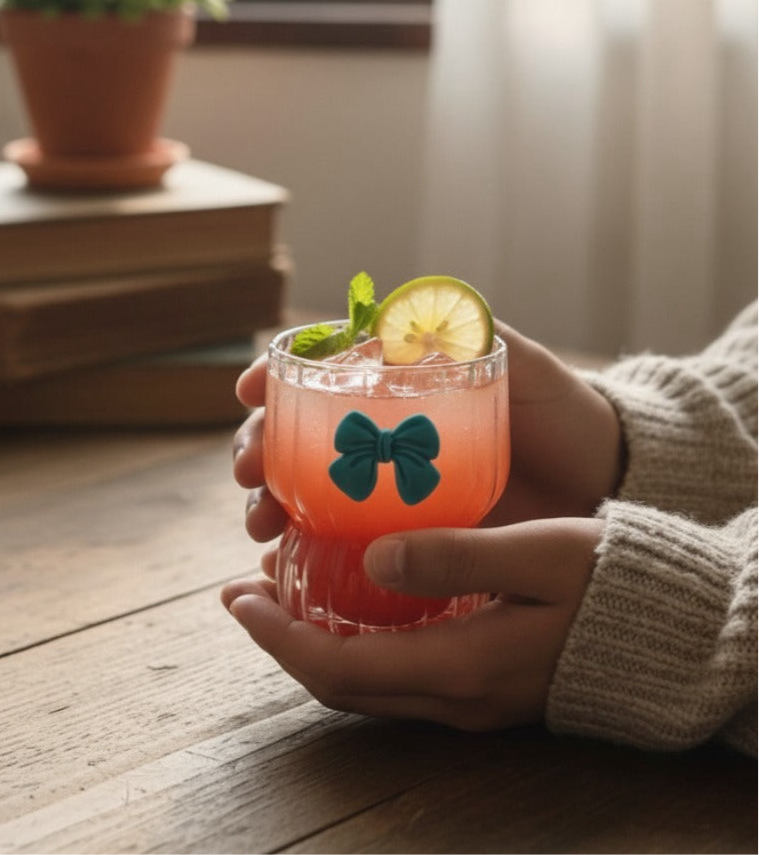 Ripple Bow Glass Coffee Mug