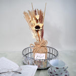 Artificial Dried Flower in a Jute wrapped Glass Jar Gift Pack