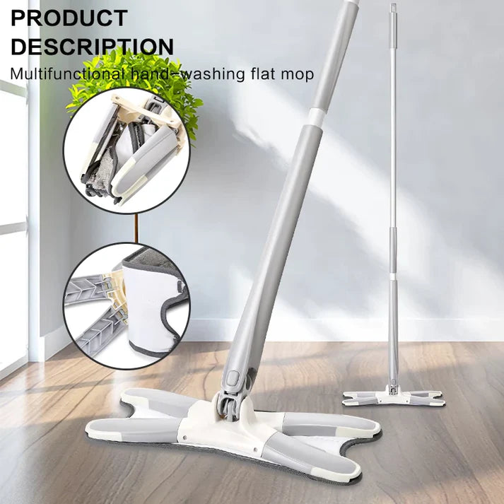 360 Degree Self-Wringing X-Type Microfiber Mop