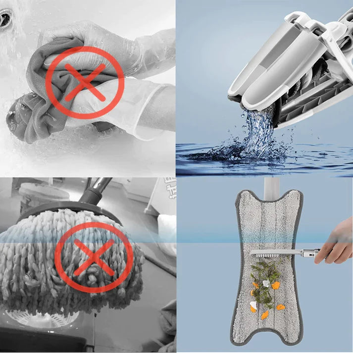 360 Degree Self-Wringing X-Type Microfiber Mop