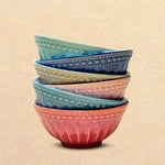 Danny Home Multicolour Turkish Porcelain Cereal and Soup Bowls - Set of 6