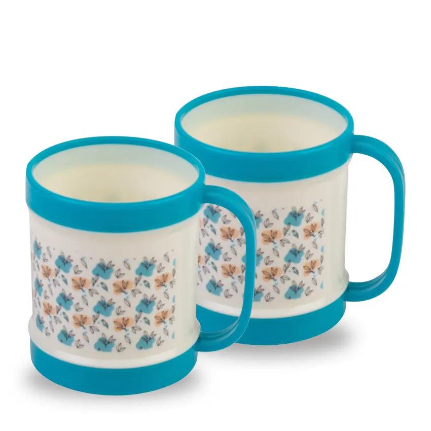 ALPHA PRINTED KIDS PLASTIC MUG 2PC SET - 400ML - Home Hatch