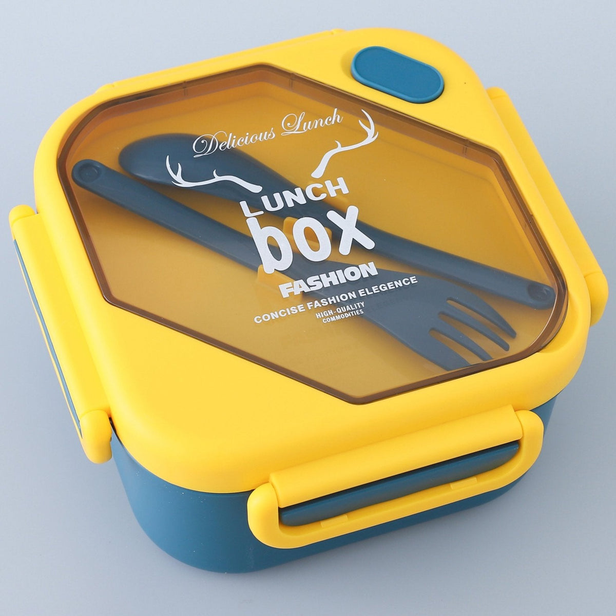 Antlers Printed Lunch Box With Cutlery
