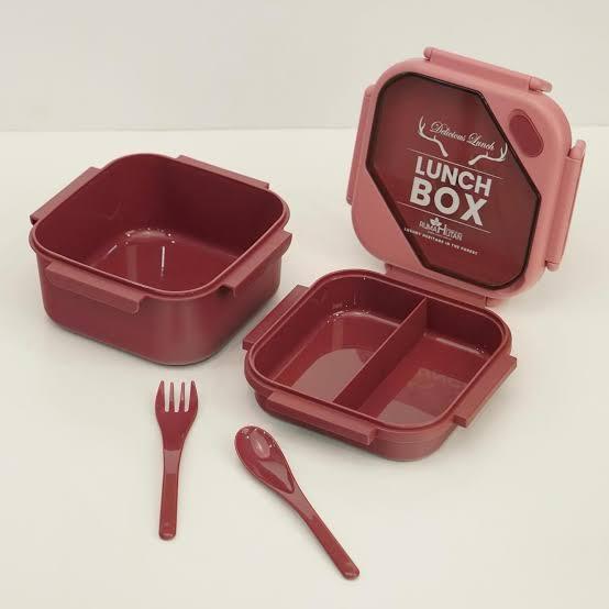 Antlers Printed Lunch Box With Cutlery