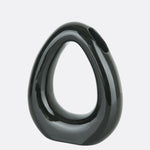 Asymmetrical Hallow Ceramic Vase Pair Black | Pots & Vases