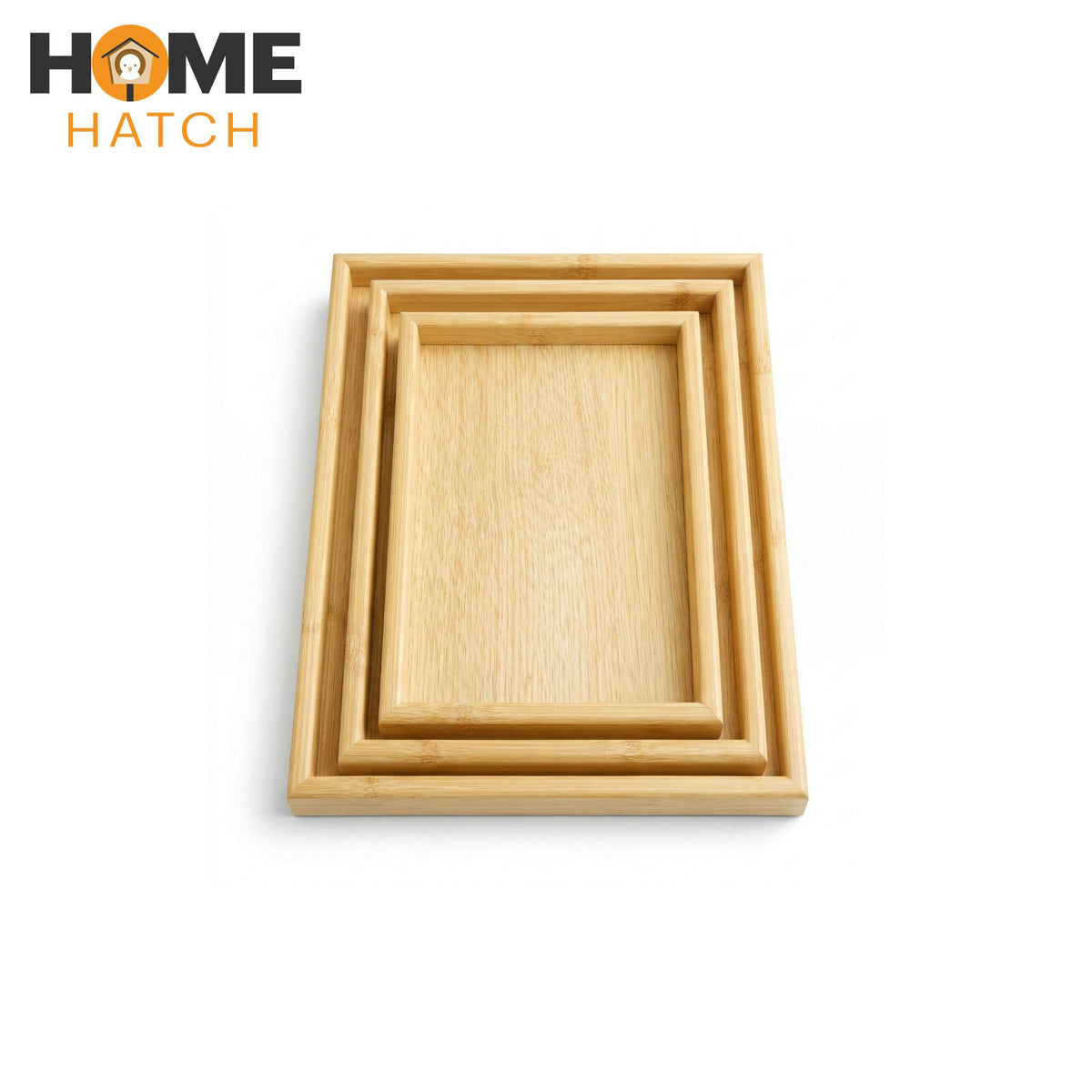bamboo serving tray set of 3for kitchen and dining use in Pakistan