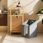 Bamboo Laundry Basket with 2-Tier Bamboo Shelf and Fabric Liner – Home Hatch