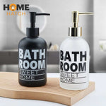 Bathroom Sweet Home Refillable Soap Dispenser Bottles – Matte Black & Frosted White