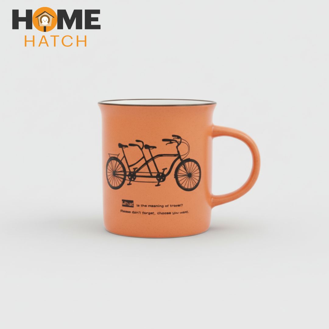 Bicycle Print Ceramic Coffee and Tea Mug