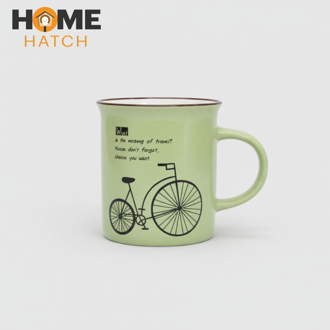 Bicycle Print Ceramic Coffee and Tea Mug