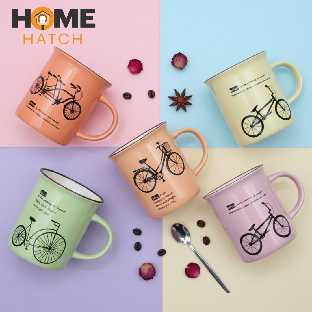 Bicycle Print Ceramic Coffee and Tea Mug