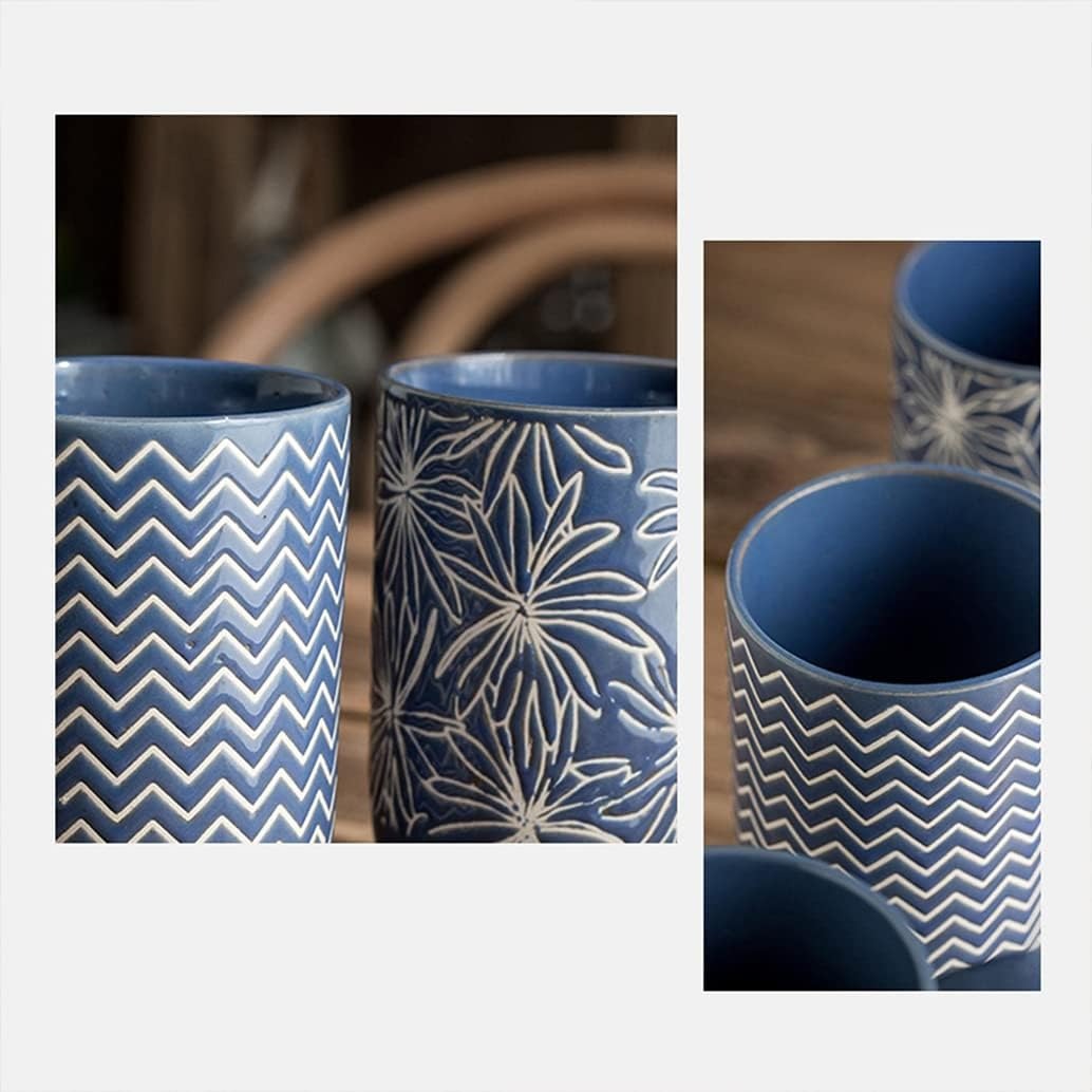 Blue Stoneware Coffee Mug 550ml Pakistan – Large Heat-Retaining Stoneware Cup for Coffee, Tea & Daily UsE