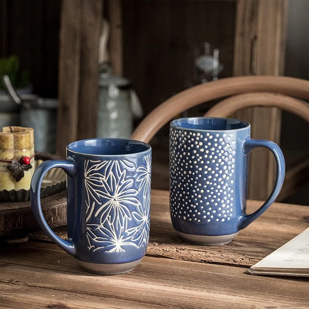Blue Stoneware Coffee Mug 550ml Pakistan – Large Heat-Retaining Stoneware Cup for Coffee, Tea & Daily UsE