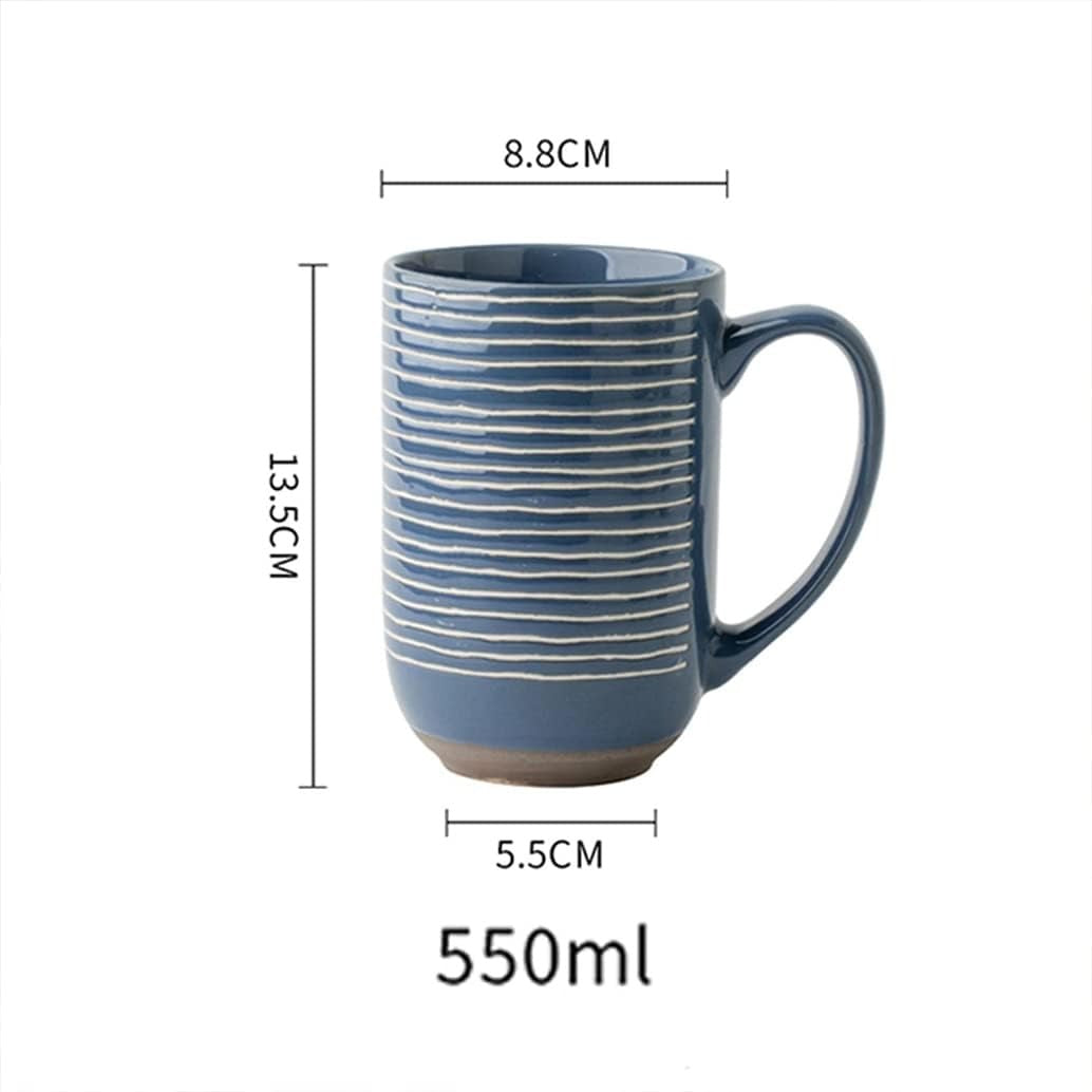Blue Stoneware Coffee Mug 550ml Pakistan – Large Heat-Retaining Stoneware Cup for Coffee, Tea & Daily UsE
