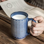 Blue Stoneware Coffee Mug 550ml Pakistan – Large Heat-Retaining Stoneware Cup for Coffee, Tea & Daily Use