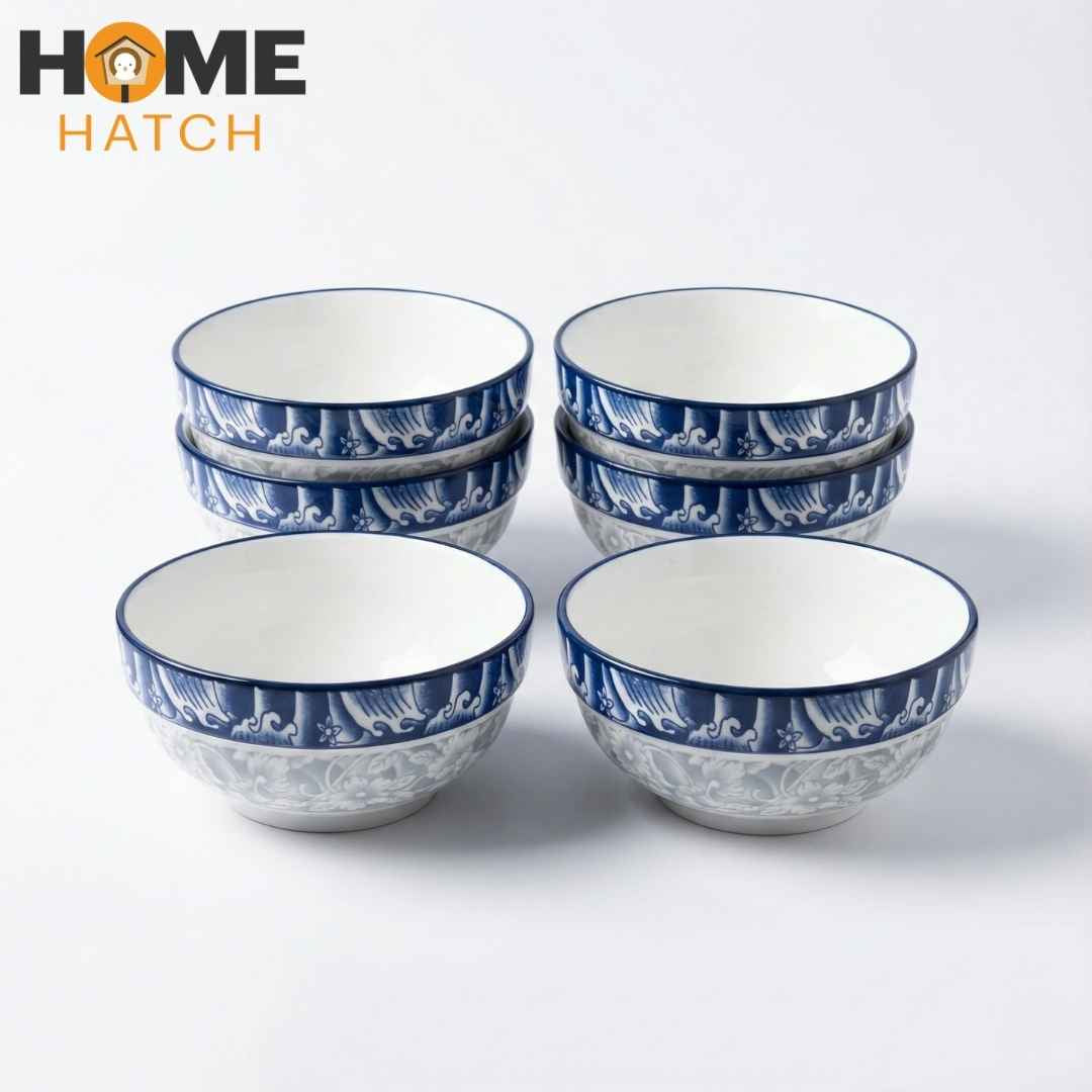 Blue and white ceramic multipurpose bowls assorted sizes – Home Hatch Pakistan