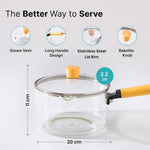 borosilicate glass saucepan Pakistanglass cooking pot with lidtransparent saucepan Pakistanheat resistant glass cookwareHome Hatch cookwareglass milk pot with handleclear cooking saucepanmodern glass cookware Pakistanglass soup potborosilicate kitchen pot