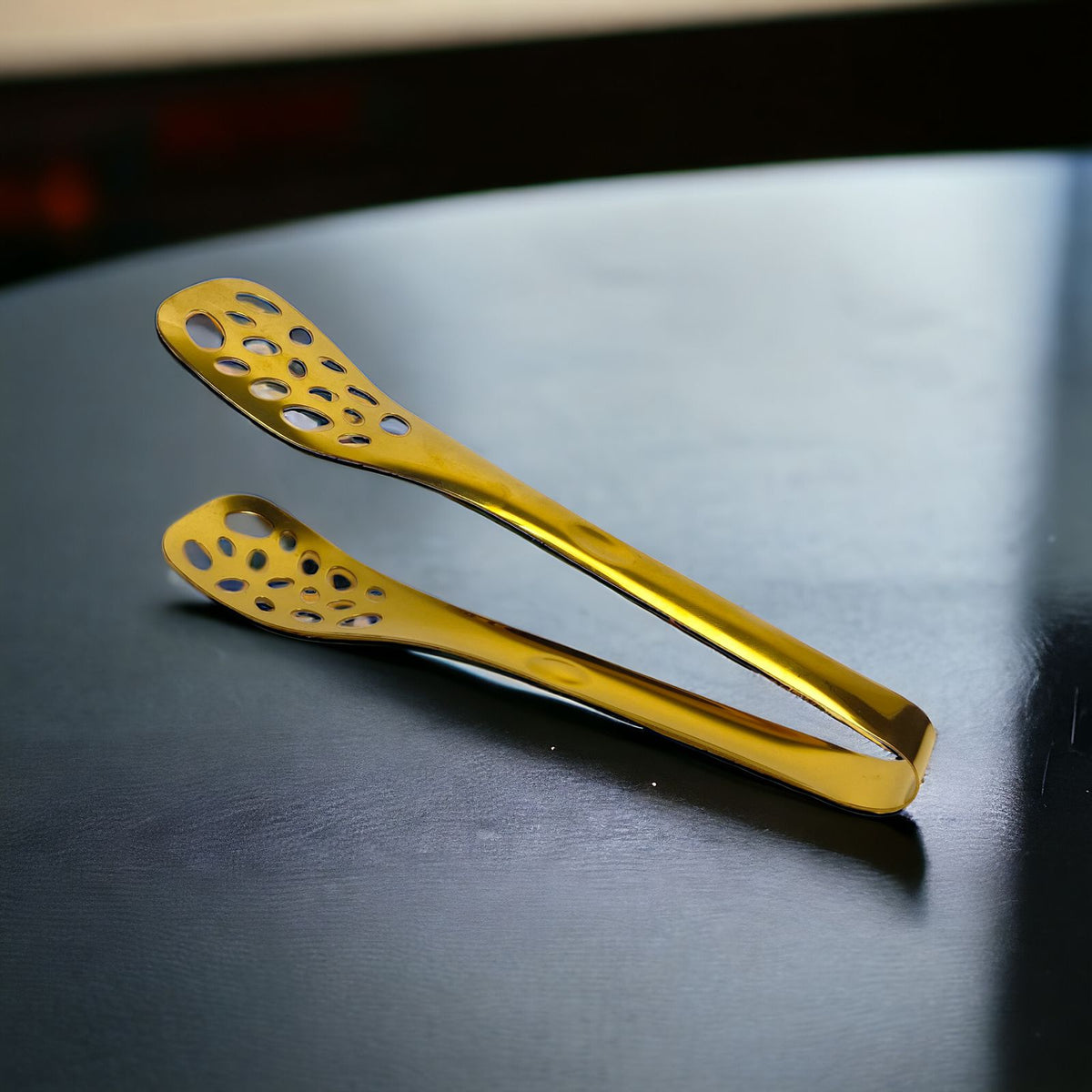 Gold Hollow Bread Clip Tong | Food Serving Tong