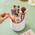 Elegant cosmetic organizer – rotating brush storage for vanity