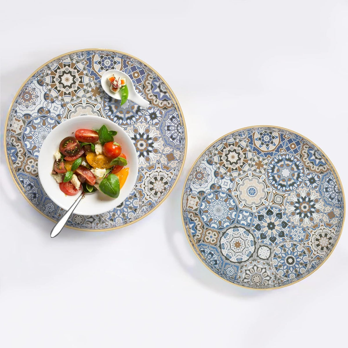 Oblong Abstract Pattern Design Serving Tray | Décor Tray