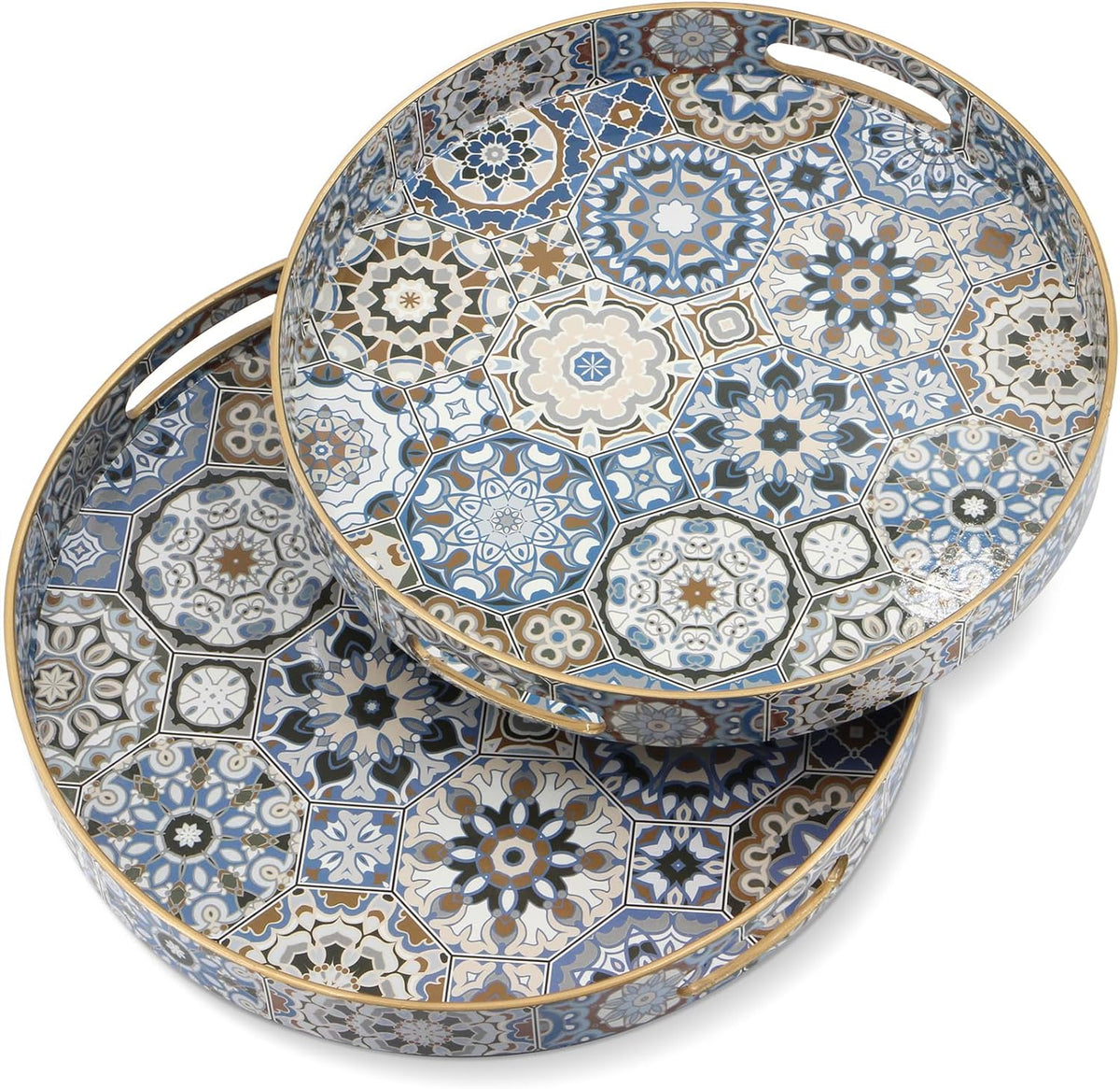 Oblong Abstract Pattern Design Serving Tray | Décor Tray