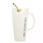 Ceramic Coffee Mug with Straw - Home Hatch