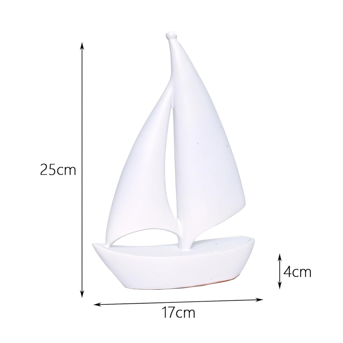Modern Ceramic Sailboat Figurine | Home Décor