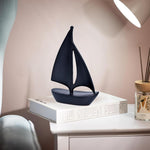 Modern Ceramic Sailboat Figurine | Home Décor