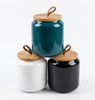 Ceramic Storage Jar with Bamboo Lid & Loop Handle