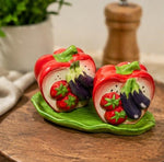 premium ceramic tomato salt and pepper shaker set with tray cute kitchen dining décor – Pakistan
