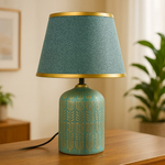 Abstract Pattern Ceramic Lamp With Shade