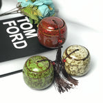 Chinese Style Luxury Ceramic Candle with Tassel Lid