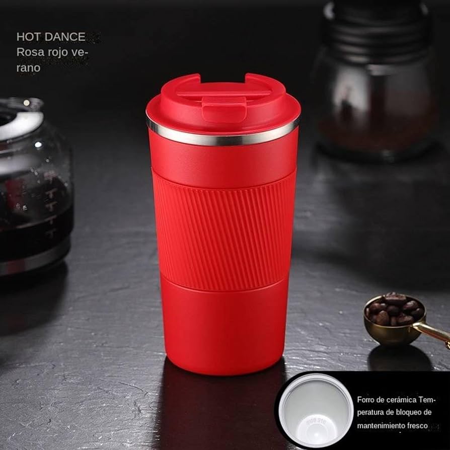 Insulated Stainless Steel Car/Travel Coffee Mug with Non-Slip Case - Home Hatch