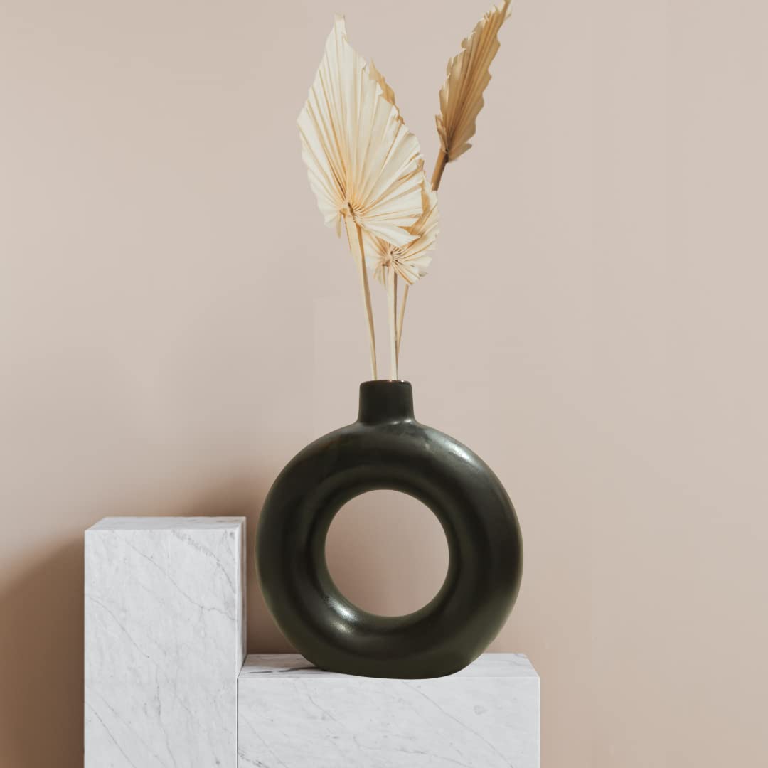 contemporary donut ceramic vase modern decorative home décor accent Home Hatch Pakistandonut ceramic vase Pakistanmodern home decor vaseaesthetic vase Pakistanceramic decorative vaseminimalist vase decorHome Hatch vasescandinavian home decor Pakistandried flower vaseunique shape vasemodern table decor