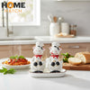 Chef Cow Ceramic Salt & Pepper Shaker Set with Tray