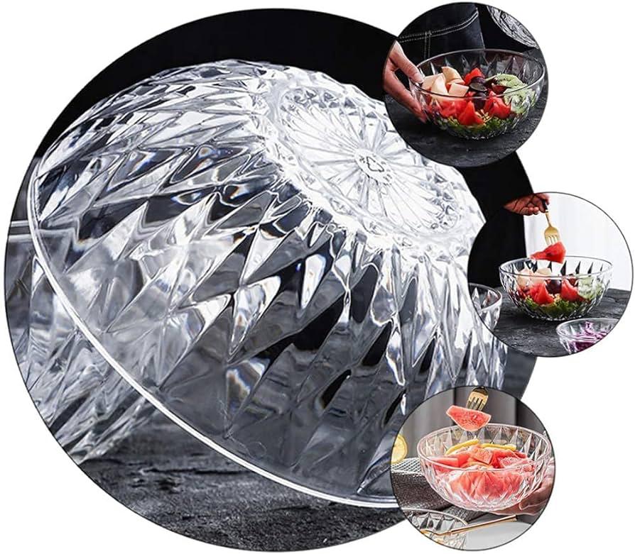 Delisoga 7-Pcs Crystal Glass Modern Desert Ice-Cream Sundae Bowl Set