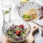 Delisoga 7-Pcs Crystal Glass Modern Desert Ice-Cream Sundae Bowl Set