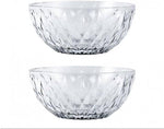Delisoga 7-Pcs Crystal Glass Modern Desert Ice-Cream Sundae Bowl Set