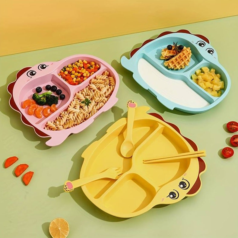 Cute Dinosaur Toddlers Serving set | Children Food Supplement Tableware - Home Hatch