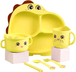 Cute Dinosaur Toddlers Serving set | Children Food Supplement Tableware - Home Hatch
