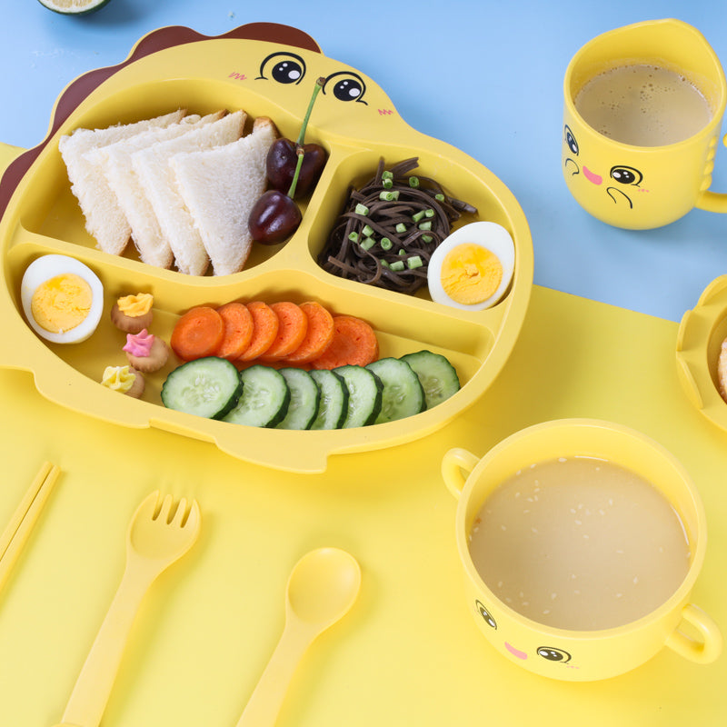 Cute Dinosaur Toddlers Serving set | Children Food Supplement Tableware - Home Hatch