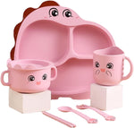 Cute Dinosaur Toddlers Serving set | Children Food Supplement Tableware - Home Hatch