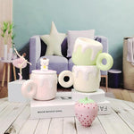 Cute bear ceramic coffee mug with lid 500ml Home Hatch Pakistan