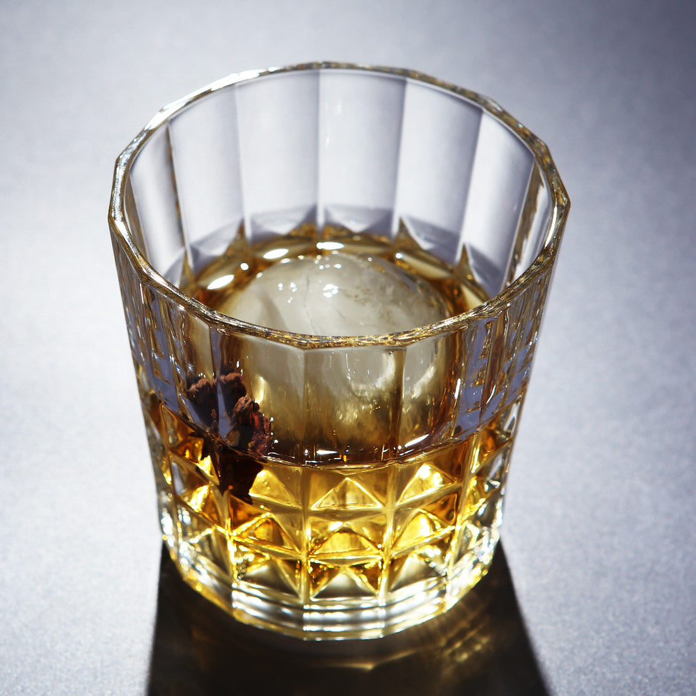 Delisoga Prism Pattern Classical Crystal Drinking Glass | Set of 6