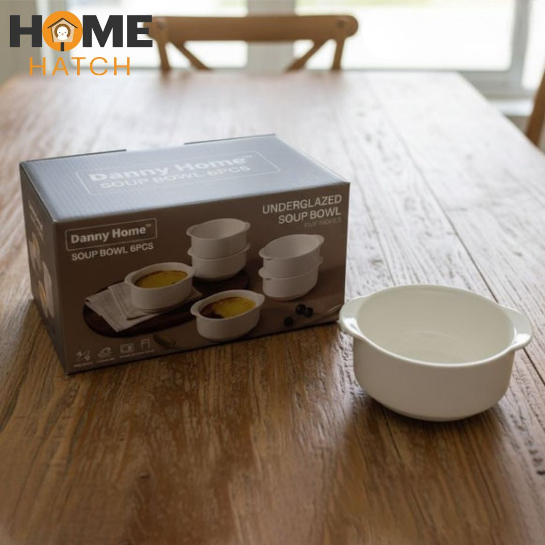 Danny Home 5″ Ceramic Soup Bowl Set of 6