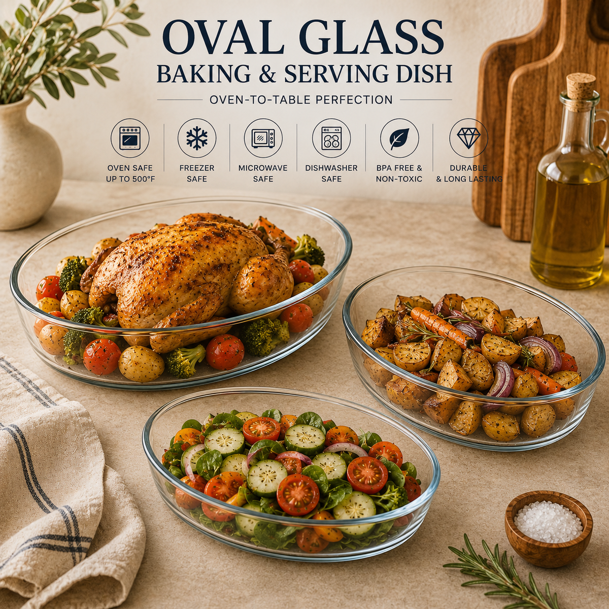 DELISOGA glass baking dishoval glass baking dishglass roasting dishclear glass baking dishoven to table glass dishglass casserole dishoval roasting dishglass bakewareglass serving dishglass baking dish PakistanDELISOGA clear oval glass baking and serving dish for roasting chicken, baking casseroles, pasta, vegetables and oven-to-table serving.
