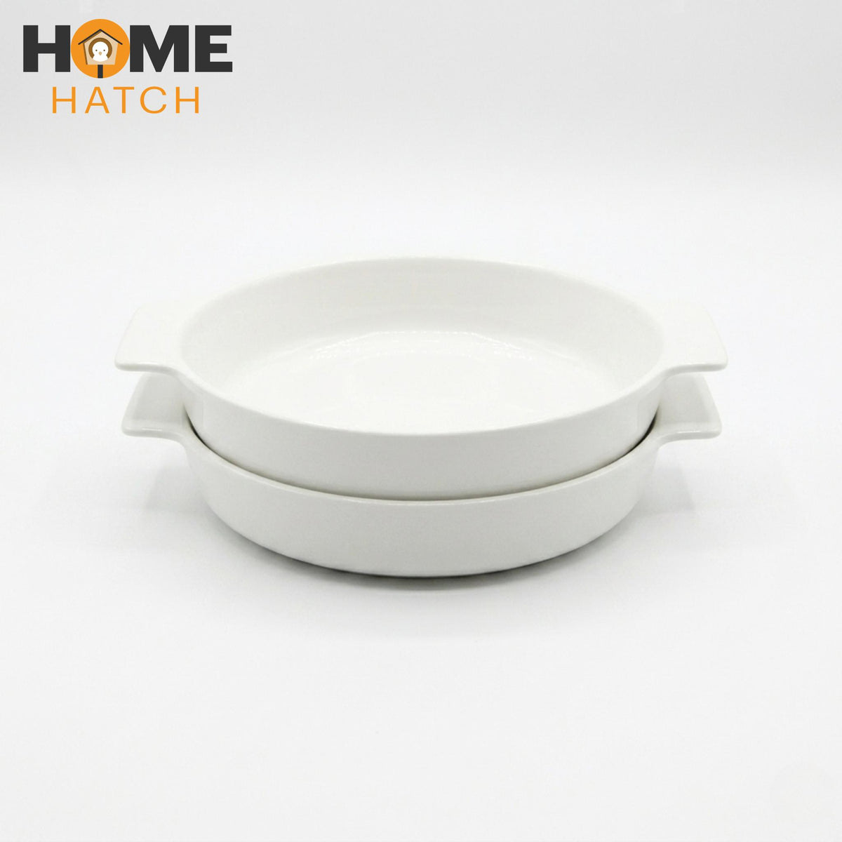 Danny Home 11.5 Inch White Oval Ceramic Baking Dish | Oven-Safe Bakeware